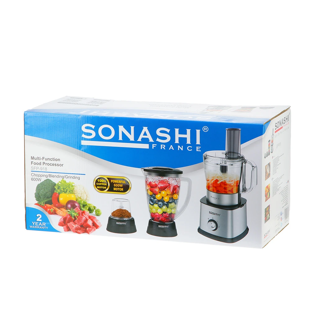 Robot Multifonction Parfait Pour Votre Cuisine 600W SONASHI SFP-918 – Image 3