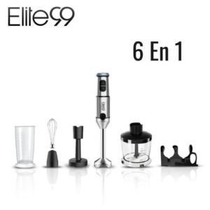 Bras Mixeur Plongeant 6 En 1 - 1600W avec 6 accessoires Elite99 ELT2600