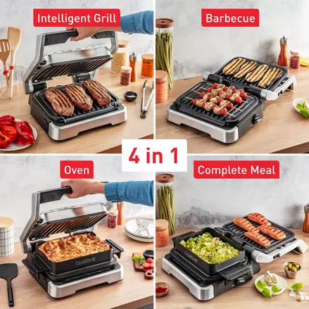 Grill À Viande Électrique 4En1 Intelligent 2100W 9 Programmes OptiGrill Tefal GC774D10 – Image 5