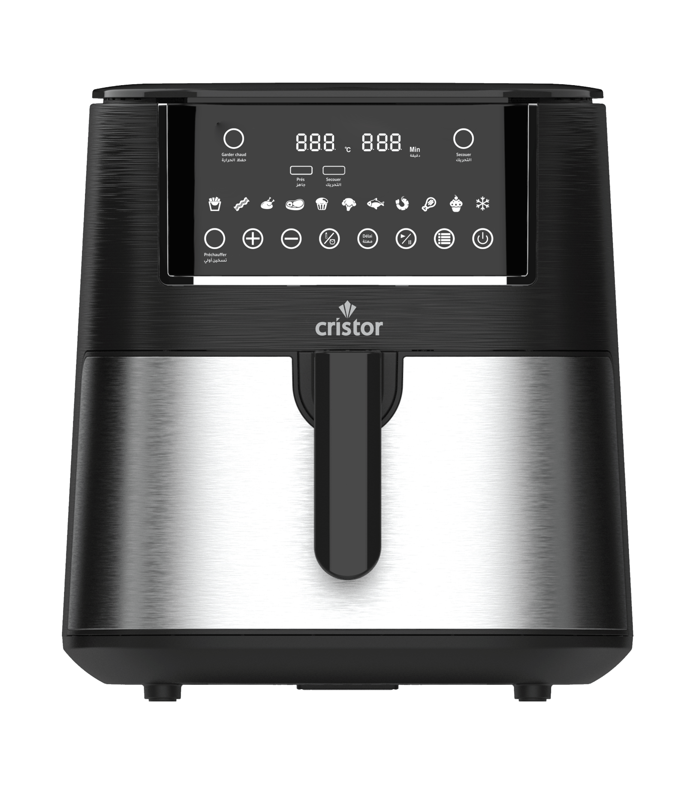 Air Fryer inox Digital 7.2L -1650W CRISTOR KFA651XN