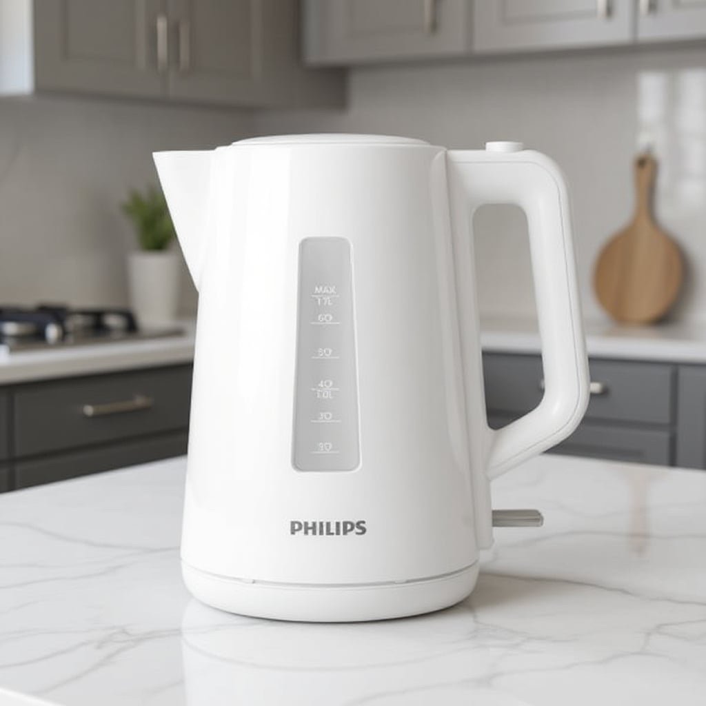 Bouilloire Électrique Sans Fil 1.7L 2200W Philips HD9318 Blanc