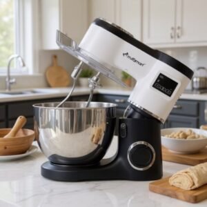 Pétrin Double Crochet Multismart 1500W 8L – Noir/Blanc MS-SM2408