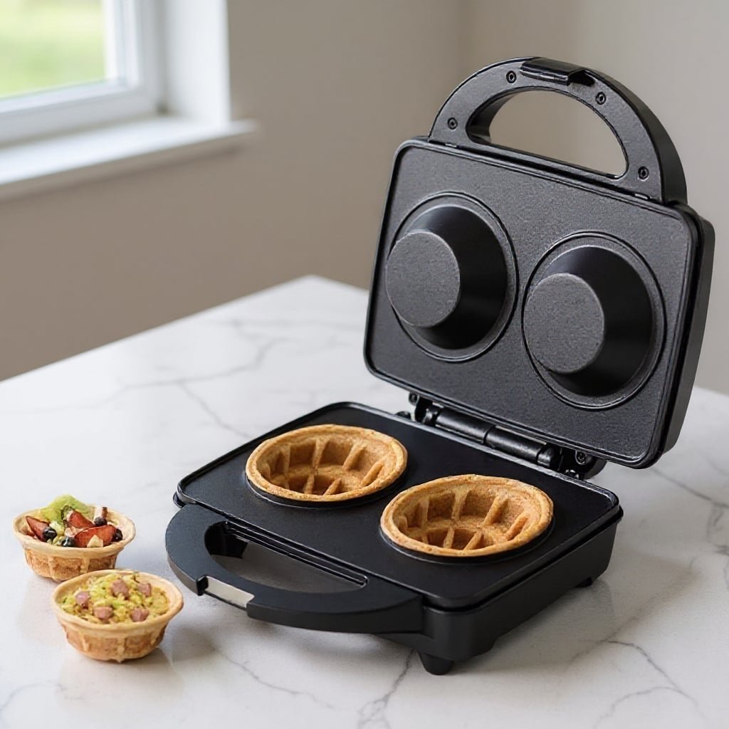 Gaufrier Électrique à Double Tasse 600W Sonashi SWM-867