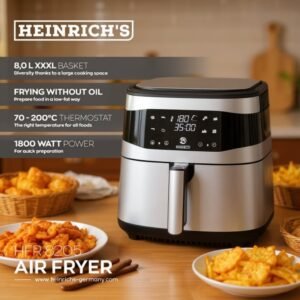 AirFryer inox 8L 1800W 200° Heinrich´s Germany HFR 8205