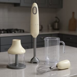 Mixeur plongeant Multifonctions  avec accessoires 700W Crème SMEG HBF03CREU