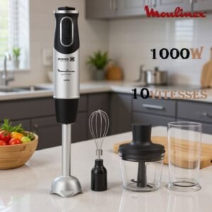 Bras Mixeur 4en1 10 Vitesses Avec Hachoir Et Bol 800mL 1000w Moulinex DD655810