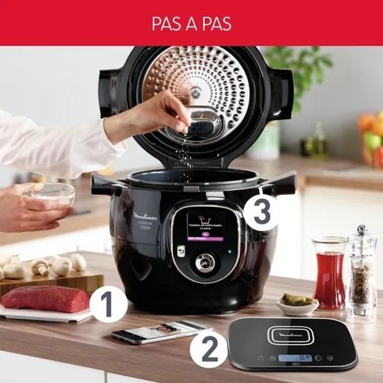 MOULINEX Cookeo+ Connect Multicuiseur, 6 L, Cuisson pression, Menus nteractifs, Recettes – Image 5