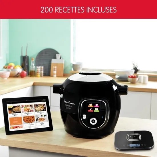 MOULINEX Cookeo+ Connect Multicuiseur, 6 L, Cuisson pression, Menus nteractifs, Recettes – Image 2