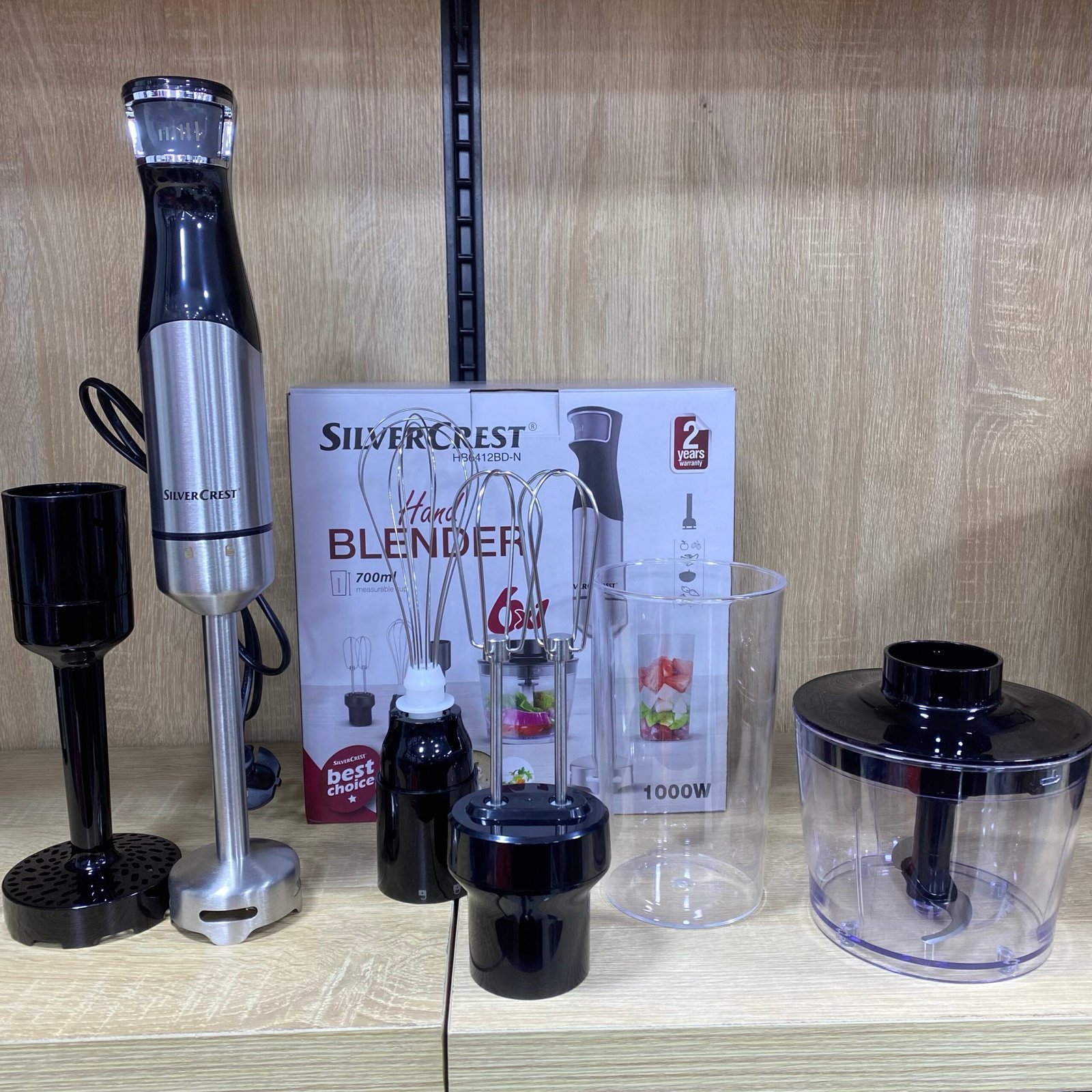 Mixeur Plongeant INOX Multifonctions 6en1 1000W SilverCrest