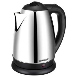 Bouilloire Electrique Sans Fil en Inox 1.8L 1500W Sonashi SKT-1804