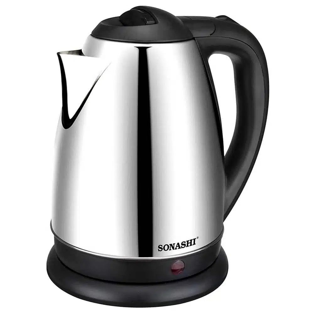 Bouilloire Electrique Sans Fil en Inox 1.8L 1500W Sonashi SKT-1804