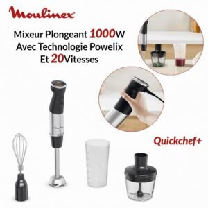 Quickchef +, Mixeur plongeant Moulinex , 1000 W, 20 vitesses, DD673810