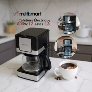Cafetière Électrique 12Tasses 800W 1.2L Multismart MS-DF2112