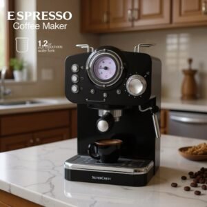 Machine a Café Expresso SilverCrest Café Poudre + cappuccino 20 Bars 1100W 1.2L SilverCrest CM5013-CB