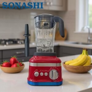 Blender Mixeur Incassable 1200 W 2 L Ice Crush - SB-207 Rouge Sonashi