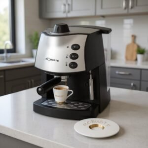 Machine à café a Bras inox 15 bar 800W 1.8L Café Poudre Robuste C850