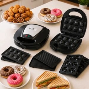 Panineuse 3en1 sandwich/donuts/djouza 750W Multismart MS-SW4013