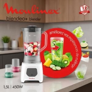 Blender Électrique 1.5l 450W Avec Moulin À Légumes Et Fonction De Broyage Moulinex LM2B3126