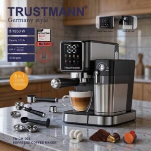 Machine à Café 6en1 1350W 20Bar TRUSTMANN TM-CM-003