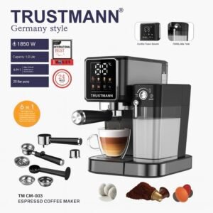 ☕ Machine à Café 6en1 1850W 20Bar TRUSTMANN TM-CM-003