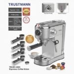 Machine à café Inox 6en1 MultiCapsules 1400W 19Bar TRUSTMANN® TM-MC-4003