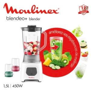 Blender Électrique 1.5l 450W Avec Moulin À Légumes Et Fonction De Broyage Moulinex LM2B3126