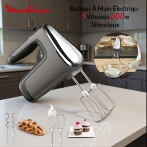 Batteur À Main Électrique 600w Silencieux Moulinex HM650E10