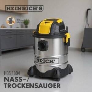Aspirateur INOX a eau et Poussière Multifonction + 2300 W 25 Litres Heinrich´s Germany HBS 1804