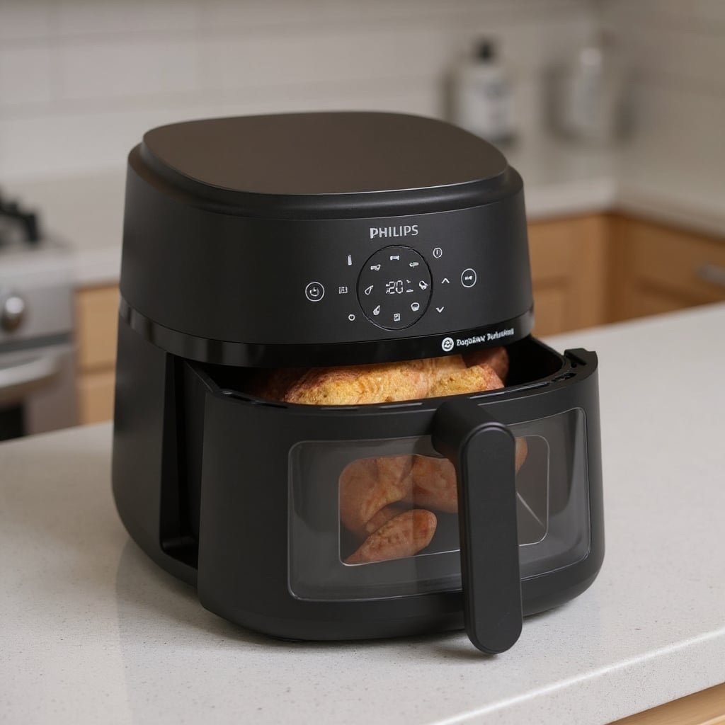 Friteuse À Air Chaud Saine 6.2L 1700W À Technologie RapidAir Philips NA230/09