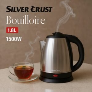 Bouilloire électrique inox 1.8L 1500W SILVER TRUST