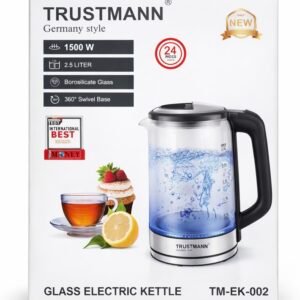 Bouilloire électrique en verre 2.5L 2500W TRUSTMANN TM-EK-002
