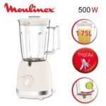 Moulinex Blender Mixeur Soleil 500 W 1.75 L - 2 Vitesses et Turbo avec 6 Lames et Verre doseur 800 ml - Soleil Ivoire LM355A10