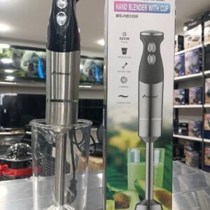 BRAS MIXEUR MULTISMAET 4 LAME ACIER INOX 2VITESSE +TASSE 500W INOX
MS-HB3208