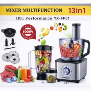 Robot multifonctions Inox 13en1 1000W Silver Crust