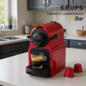 Cafetière Expresso Avec Capsules Nespresso Et Fonction Flow-Stop Automatique 700mL 1260W Krups Inissia YY1530FD