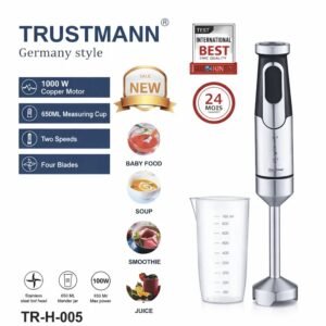 Bras Mixeur inox 1000W 04 Lames TrustMann TR-H-005
