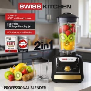 Blender 2 en 1 – 4500W 6 Lames SwissKitchen