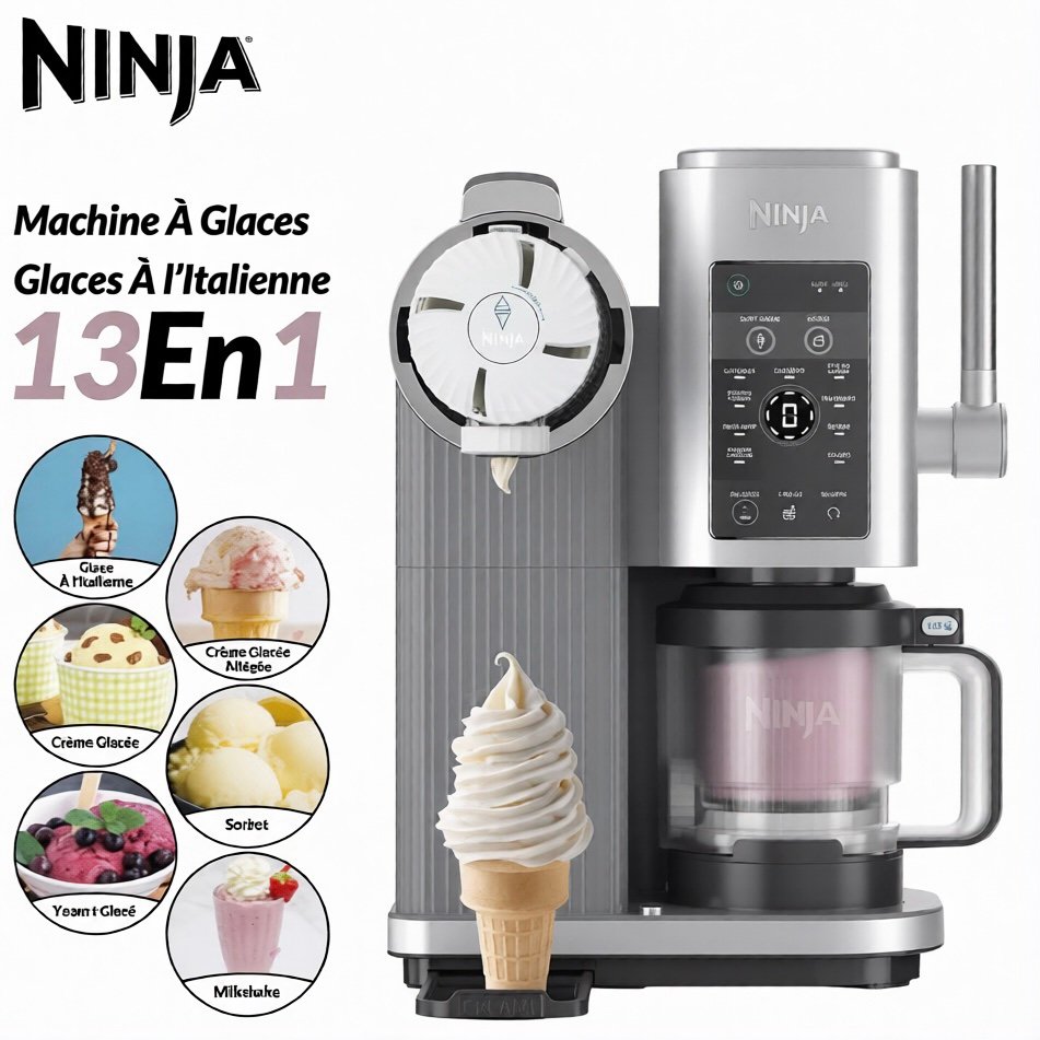 Machine À Glaces Et Glaces À l’Italienne 13En1 Swirl by CREAMi Ninja NC701EU