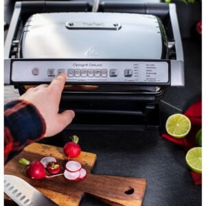 Grill à contact TEFAL GC707D - Acier inoxydable - 5 niveaux de cuisson - 2000 Watt