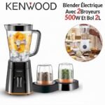 Blender Électrique Avec 2 Broyeurs 500W Et Bol 2L Kenwood BLP15
