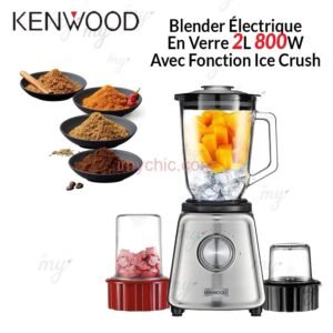 Blender Électrique En Verre 2L 800W Avec Fonction Ice Crush Kenwood BLP44.270SS