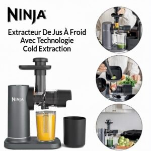 Extracteur De Jus À Froid Avec Technologie Cold Extraction Moteur Puissant Et Contrôle De Pulpe Ninja JC151EU