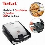 Machine À Gaufres et Croque monsieur 700W En Inox Tefal SW853D12