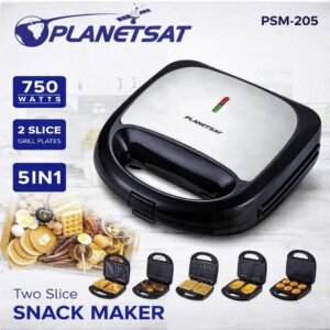 Panineuse multi-grill 750 W 2 tranches 5-en-1 Planetsat | PSM-205