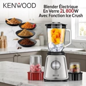 Blender Électrique En Verre 2L 800W Avec Fonction Ice Crush Kenwood BLP44.270SS