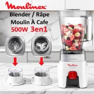 Blender 1.75L 500W Avec Râpe Et Moulin À Café Moulinex Genuine LM242B25