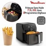 Friteuse Sans Huile 7.5L XXL Avec 8Programmes Digitaux Easy Fry Mega Moulinex EZ855HF0