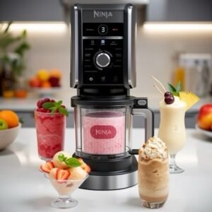 Machine à glace Ninja CREAMi Deluxe 10-en-1 – Glaces, sorbets et gelato maison NC502EU