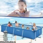 Piscine rectangulaire  4,50 x 2,20 x 0,84m avec pompe filtration 28274NP