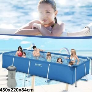 Piscine rectangulaire  4,50 x 2,20 x 0,84m avec pompe filtration 28274NP